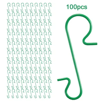 

100PCS Ornament Hooks S-Shaped Hanger Rack For Clothes Key HatHanging Household Kitchen Bathroom Storage Rack For Christmas Prop