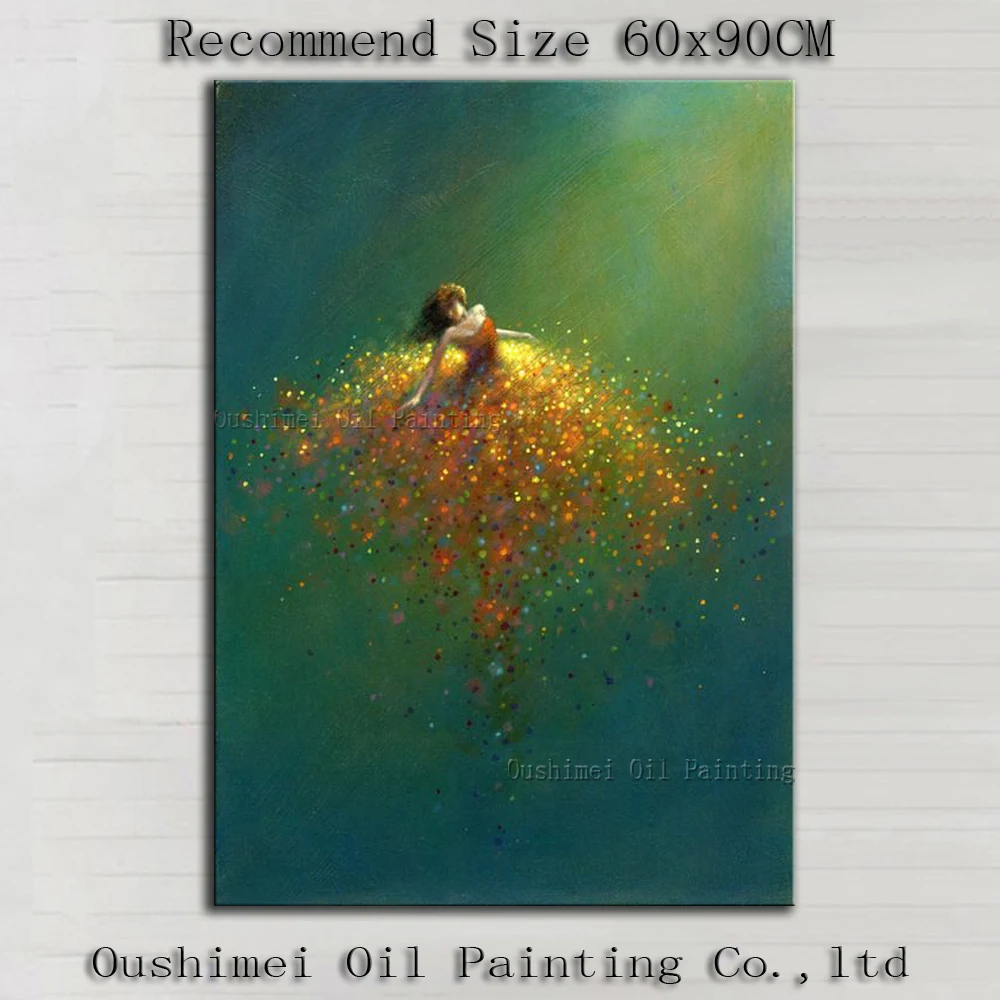 

Top Artist Handmade High Quality Abstract Dancer Oil Painting On Canvas Abstract Dancer Like Butterfly Dancing Oil Painting