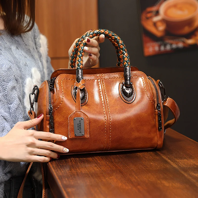 Kajie, винтажные женские сумки из натуральной кожи, роскошные дизайнерские сумки известных брендов, сумка на плечо, женская сумка