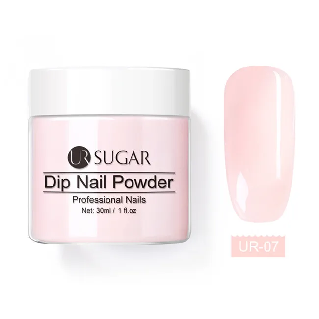 Ur Sugar 30 мл Dip пудра для ногтей с блестками пигмент градиентный французский хром маникюр Дизайн ногтей погружение пыли порошок без лампы лечения - Цвет: UR-07