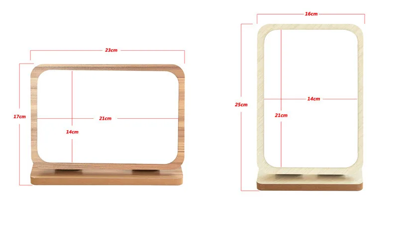 Настольное деревянное зеркало для макияжа, украшение для дома, вращающийся на 90 градусов комод для макияжа, HD зеркало, портативное туалетное косметическое средство для ванной комнаты