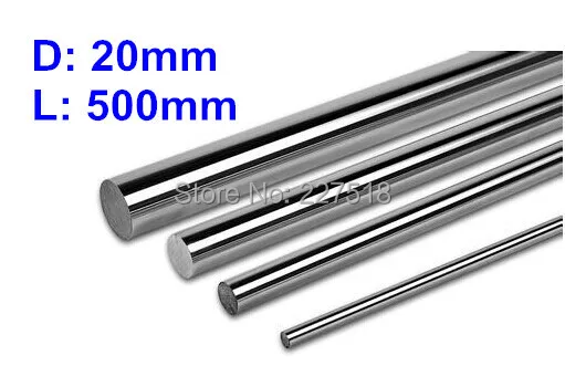 2pcs 3D printer linear shaft 20mm L500mm chrome plated linear motion guide rail round rod shaft for cnc 2pcs 3D printer linear shaft 20mm L500mm chrome plated linear motion guide rail round rod shaft for cnc