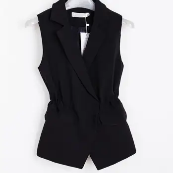 

2018 spring Women Fashion Elegant Office Lady slim waist Sleeveless veat Casual WaistCoat tank tops plus size 3XL