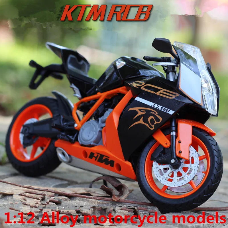 1:12 modèles de moto en alliage, jouets de moto haute simulation en métal coulé, course sur route autriche KTM, livraison gratuite
