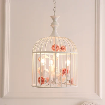 

JAXLONG Nordic Style Iron Art Bird Cage Pendant Lamp Living Room Bedroom Innovation Pendant Lights Loft LED Lighting Fixture