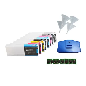 

US Stock-Combo Ep son Stylus Pro 4880 Refill Ink Cartridges 8pcs / set, with 4 Funnels, 8 Chips and 1 Chip Resetter