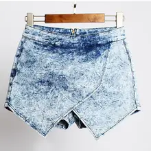 Новое поступление, женские летние шорты с высокой талией, повседневные джинсовые шорты, сексуальные женские джинсовые шорты больших размеров, ковбойские шорты, размер 32/44 K228