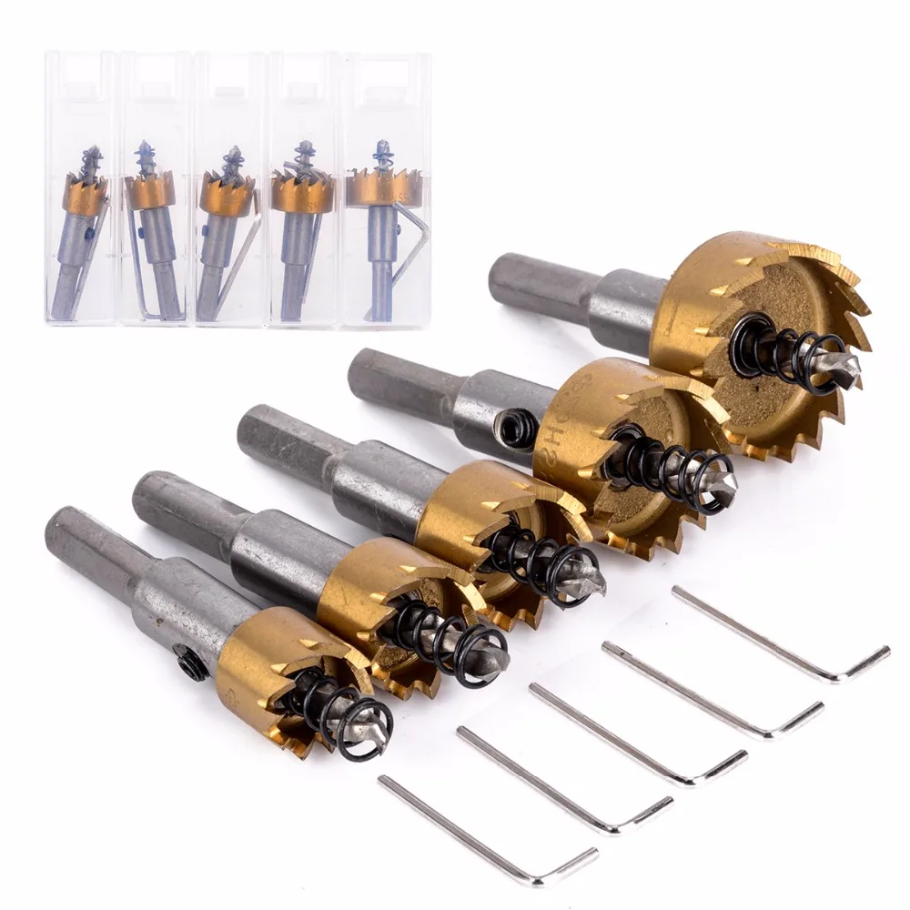 5PCS Hole Saw Tooth Kit HSS Steel Drill Bit Set Cutter Tool For Metal Wood Alloy Tools 16-30mm