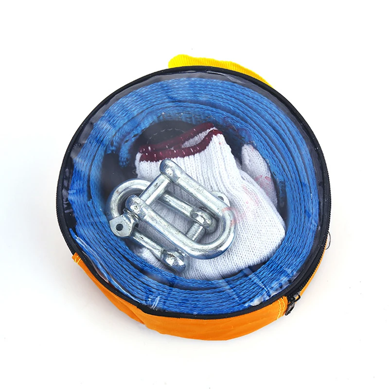 5M 8 Tons Winch Tow Cable Tow Strap Car Towing Rope With Hooks High Strength Nylon &Gloves For Heavy Duty Car Emergency Off Road 5M 8 Tons Winch Tow Cable Tow Strap Car Towing Rope With Hooks High Strength Nylon &Gloves For Heavy Duty Car Emergency Off Road