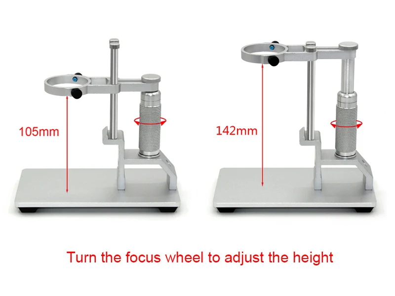 Цифровой микроскоп, алюминиевый сплав, подъемная подставка, регулируемый микроскоп, подставка для рук, рабочая сцена с головным держателем, кольцо 42 мм для ремонта