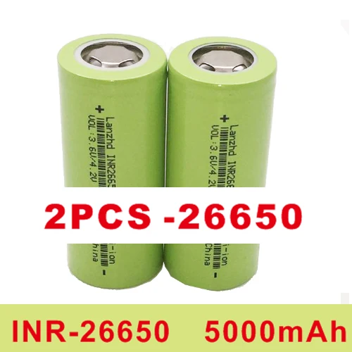 2-20 шт Новинка 26650 батарея 50A литиевая батарея 3,7 V 5000mA 26650 50A INR26650 батареи 26650 подходит для фонарика - Цвет: 2 pcs