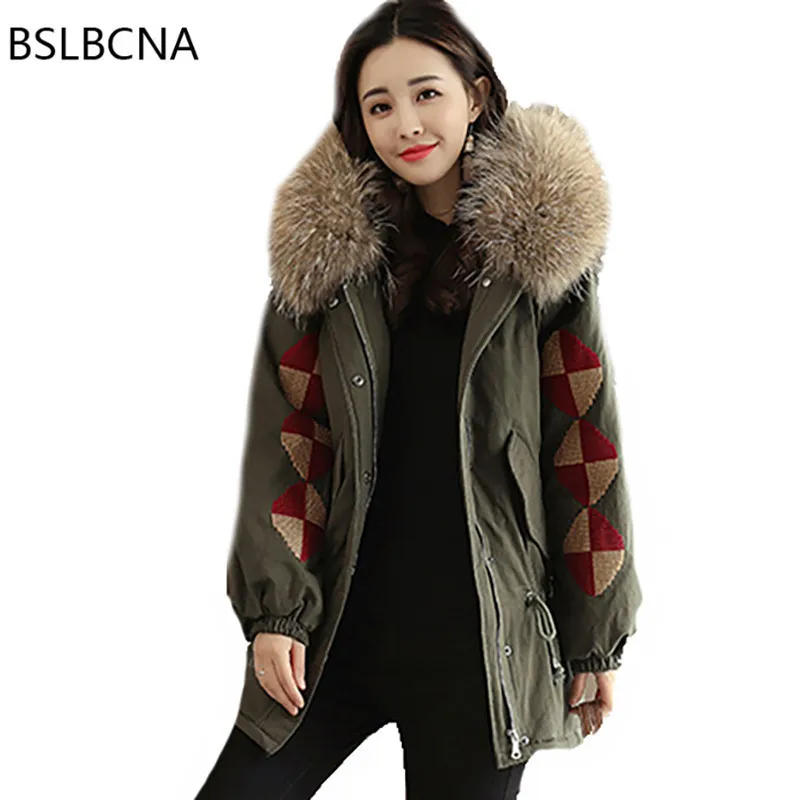 Корейский стиль размера плюс зимняя одежда для женщин студентов с вышивкой толстое теплое Женское пальто с капюшоном винтажное пуховое пальто а348