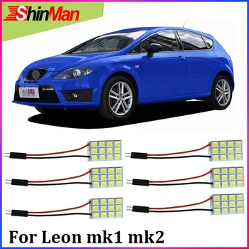 

ShinMan 6pcs LED CAR Light Car LED Interior Car lighting For Seat leon mk1 mk2 LED Interior Light kit LED Car interior light