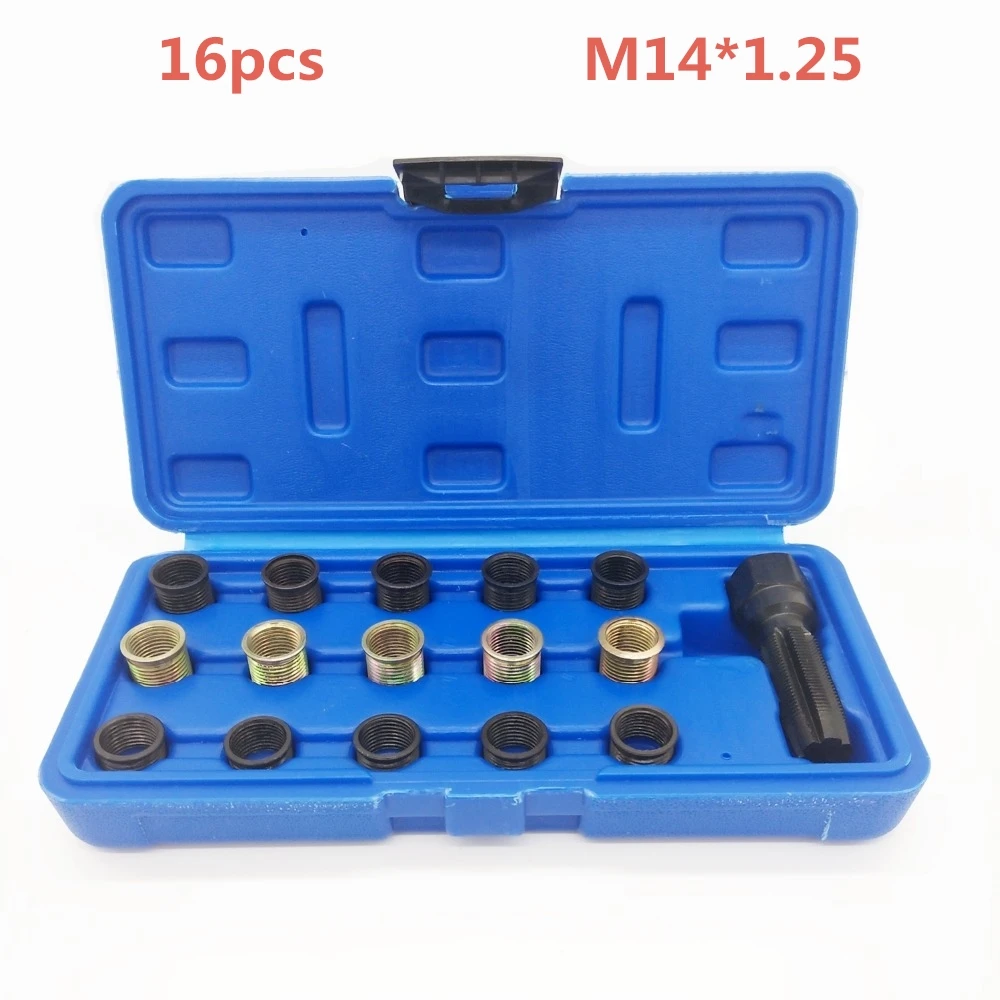 

Spark Plug Tap Thread Repair Rethreading Set Kit M14 x 1.25 16pc