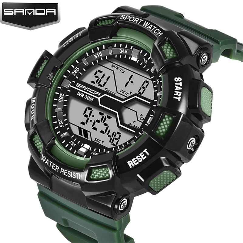 Лидирующий бренд Sanda военные часы мужские G Стиль Шок цифровые часы мужские спортивные наручные электронные новые светодиодный часы Relogio Masculino