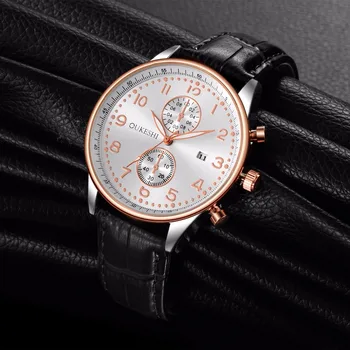 

OUKESHI Original Watch Men Business Quartz Men Watches 30M waterpro Wristwatch Relogio Time Hour Clock Reloj Hombre Mens Watch