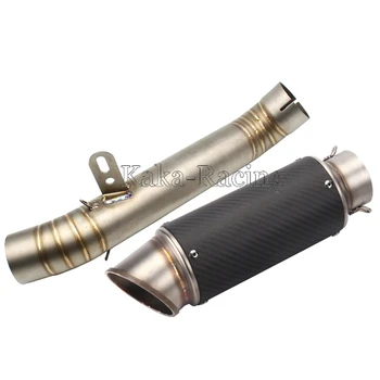

Motorcycle Exhaust System Connect Link Middle Mid Pipe Modified with 61MM Exhaust Muffler Tail For Aprilia RSV4 (2012-2015