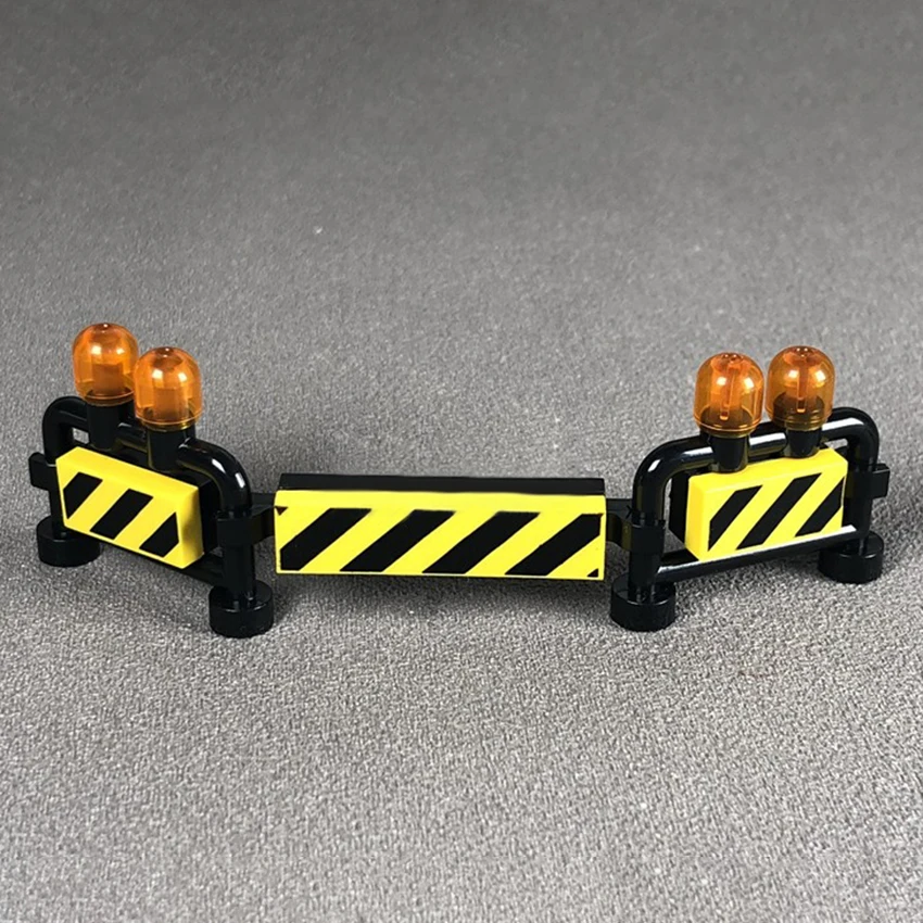 City Series LegoINGlys Road Repair Warning Fence Building Blocks Set Block MOC Accessories Bricks DIY Kits Toys For Children (1)