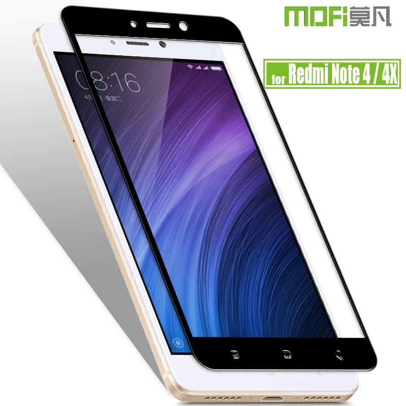 Xiaomi Redmi Note 4 закаленное стекло 4X защита для экрана Mofi 2.5D полное покрытие
