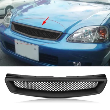 

Car ABS Matte Black Front Hood Mesh Bumper Grille for Honda Civic EK CX DX EX HX LX Type R 99-00 Car-Styling Accessories