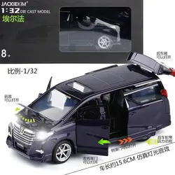 6 шт./партия JK 1/32 масштабная модель автомобиля игрушки TOYOTA Alphard Rowen MPV звук и свет литье под давлением металлический оттяните автомобиль