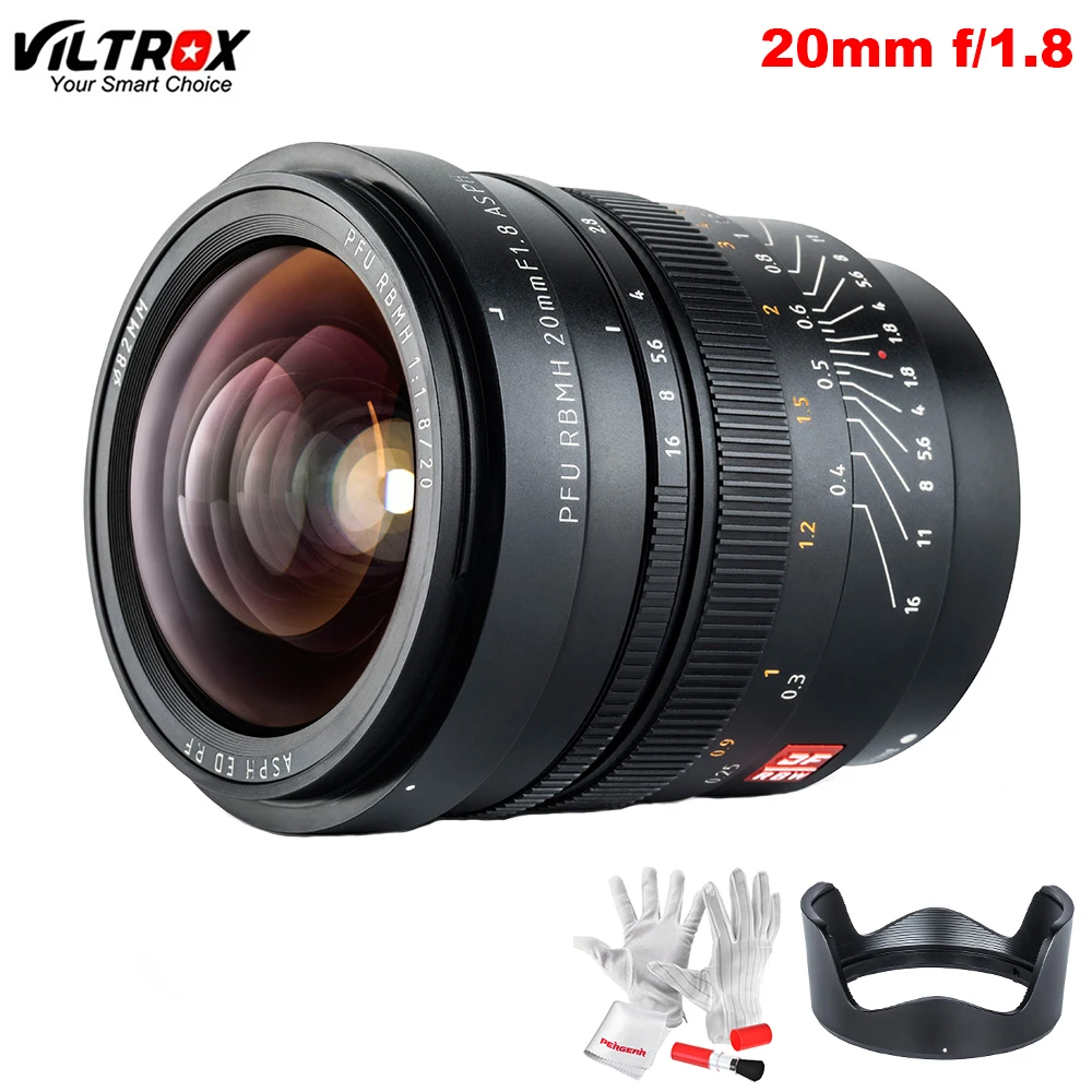 

VILTROX 20mm f/1.8 ASPH Full Frame Wide Angle Lens Large Aperture Manual Prime Fixed Focus Lens for Sony Camera NEX A9 A7M3 A7R