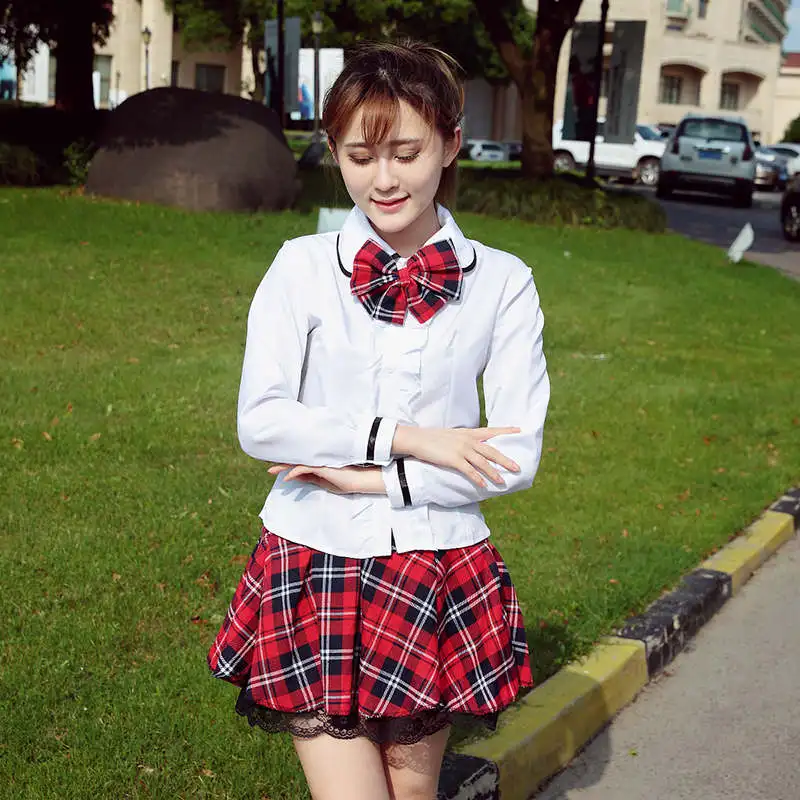 Высокое качество костюм моряка студентов Школьная форма для подростков консервативный стиль COS форма JK Мода японский seifuku юбка с бантом Рубашка - Цвет: 1