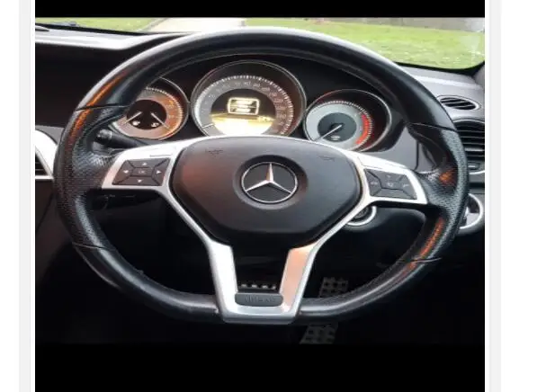 Черный кожаный замшевый Чехол ручной работы для рулевого колеса автомобиля Mercedes-Benz glk260