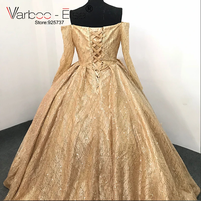 VARBOO_ELSA robe de mariee вечернее платье с открытыми плечами и воротником лодочкой на