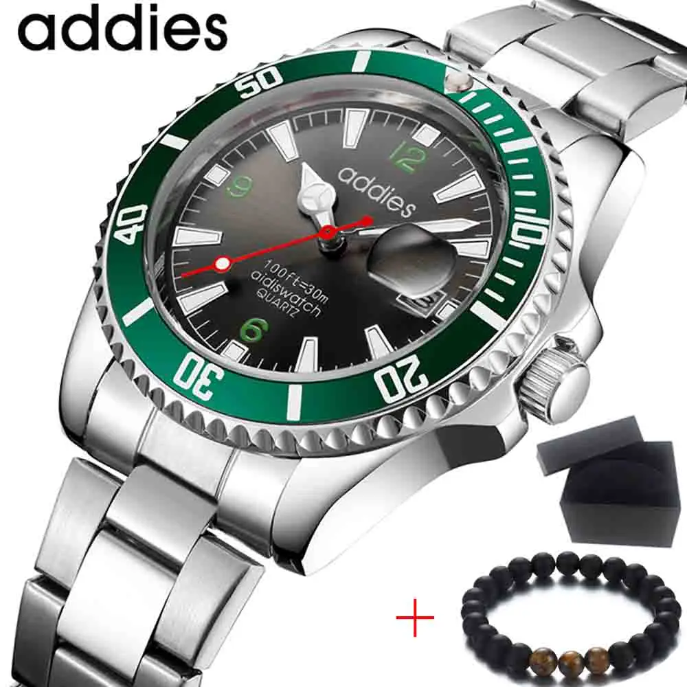 Relojes Hombre, новинка, мужские часы Aidis, Топ бренд, роскошные полностью стальные бизнес кварцевые часы, мужские военные спортивные водонепроницаемые часы