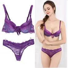 Подарки для подруг! Лидер продаж, сексуальный женский комплект с вышивкой, Женский комплект нижнего белья, винно-красный цветочный комплект нижнего белья пуш-ап Размер 34AB 36-40ABCD 42CD
