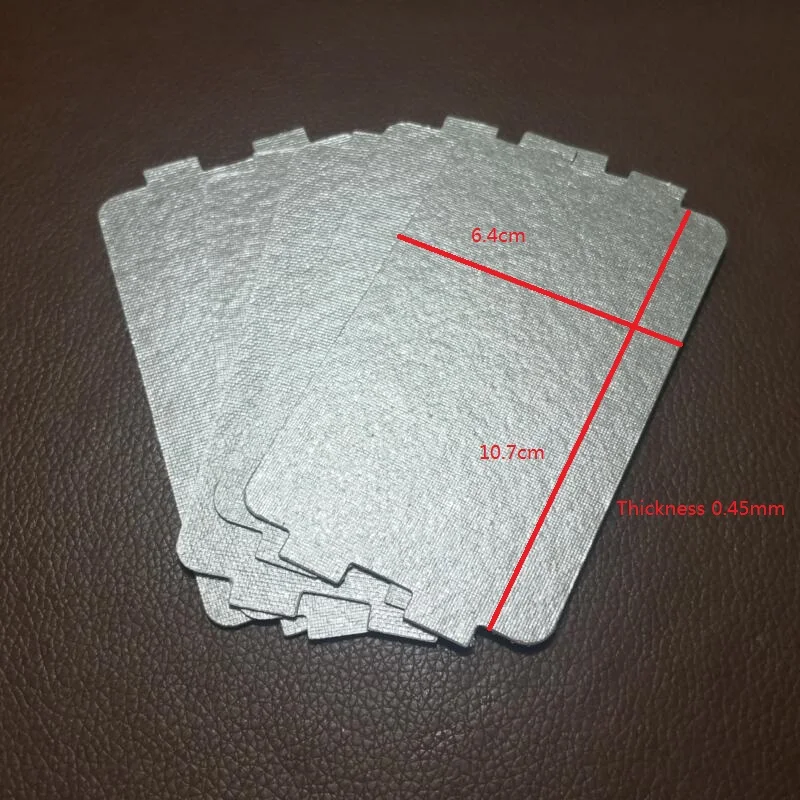 5PCS/lot Microwave Oven Mica Plate Sheet 0.45mm Thicker 10.7X6.4cm