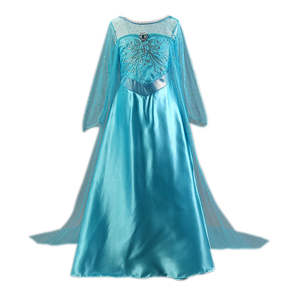 Многоцветное свадебное платье; костюм для девочек; милые вечерние платья принцессы Эльзы; платье принцессы Анны Эльзы для девочек; платье для костюмированной вечеринки; Vestidos - Цвет: DCR39