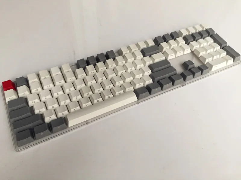 Боковой принт пустой 108 макет толстый PBT белый серый Keycap для OEM переключатели Cherry MX