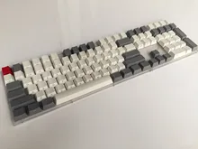 Seite Drucken Leere 108 layout Starke PBT Weiß Grau Keycap Für OEM Cherry Mx-schalter Mechanical Gaming Tastatur