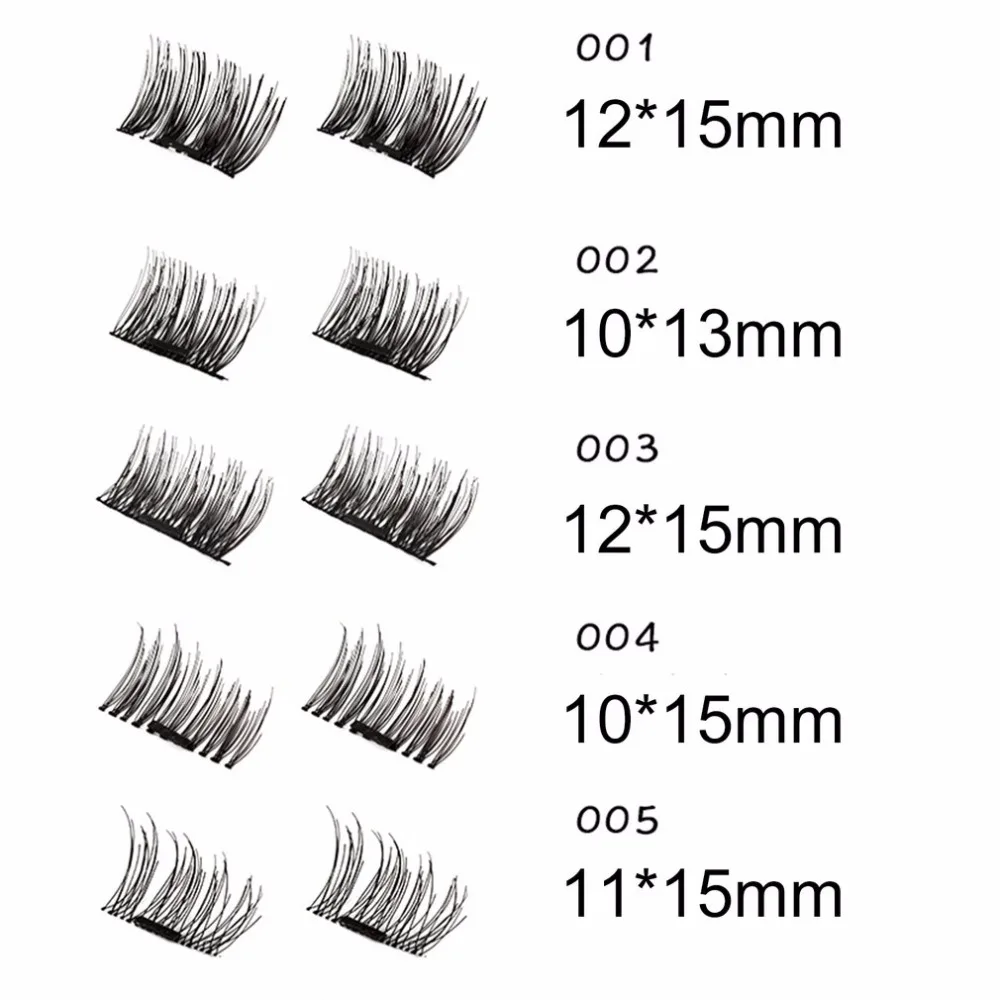 Новая 3D постоянная Магнитная ресница без клея естественное плотное наращивание ресниц ручная работа 4 ресницы/1 пара Мода