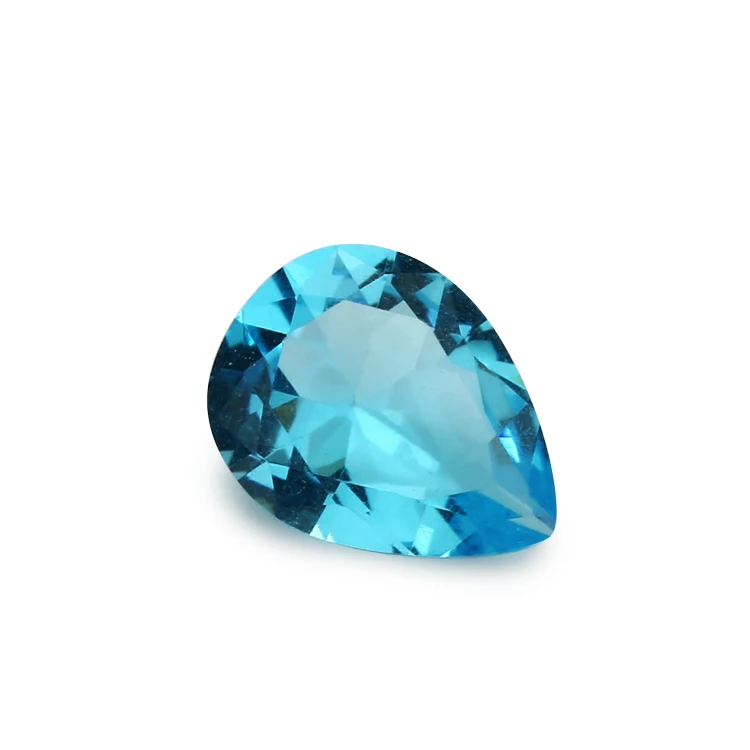 100PCS 2x3~13x18mm Pear Shape Loose Stone Brilliant Cut Light Sea Blue Color Glass gems beads For Jewelry DIY | Украшения и