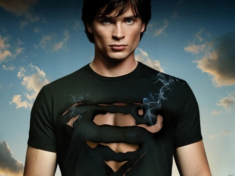 ТВ сериал Smallville Tom Welling Clark Kent Superman HD Art Огромный плакат с принтом стены|Рисование и