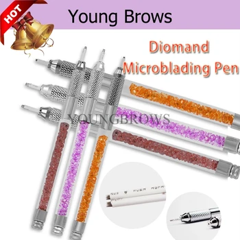 

10 pce Dimoand Two Head Use Pen Suitable for Arce Curved Flat and Round Microblading Free Shipping Multifuction