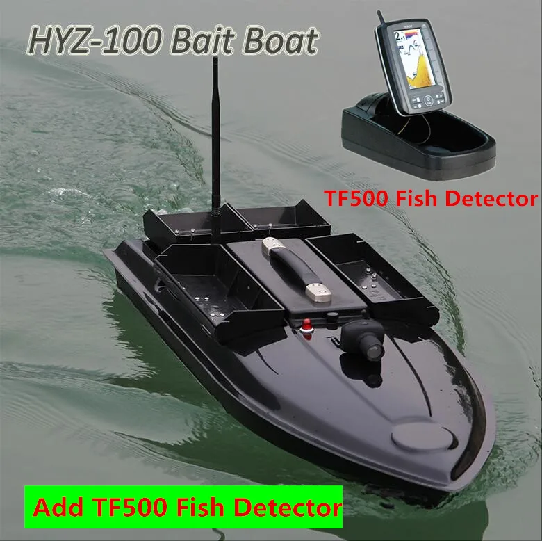Интеллектуальная рыбацкая лодка с большим дистанционным управлением, 100 см, 2,4 г, 500 м, 7 кг, нагрузка на 4 приманки, 4 линии, радиоуправляемая приманка, лодка с gps, детектор рыбы - Цвет: Add fish detector