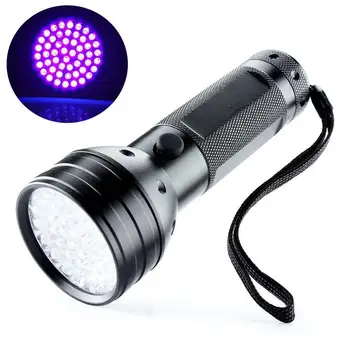 

51 UV LED Scorpion Detector Hunter Finder Ultra Violet Blacklight Flashlight Torch Light Lamp 395nm Inspection Torch Lamp