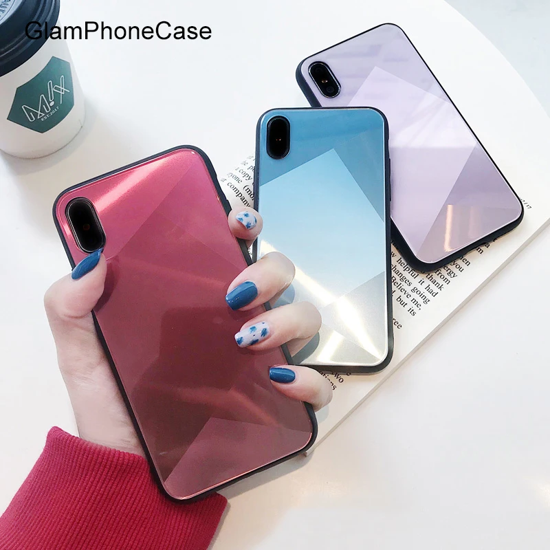 GlamPhoneCase 3D цветной градиентный лазерный чехол для телефона iPhone XS Max XR X 8 8plus 7 7plus 6 / 6S