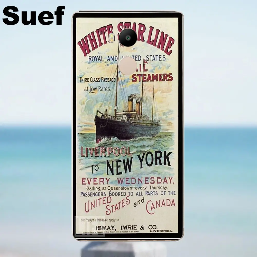 Мягкий чехол для телефона Suef Titanic White Star Line Xiaomi Redmi 4 3 3S Pro Mi3 Mi4 Mi4i Mi4C Mi5 Mi5S Mi Max Note 2 4|note
