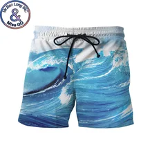 Мужские быстросохнущие летние пляжные шорты для серфинга шорты-боксеры Мужские Шорты для купания модный бренд 3D фоны для фотографирования морские волны принт пляжные шорты, для пляжа одежда шорты мужские