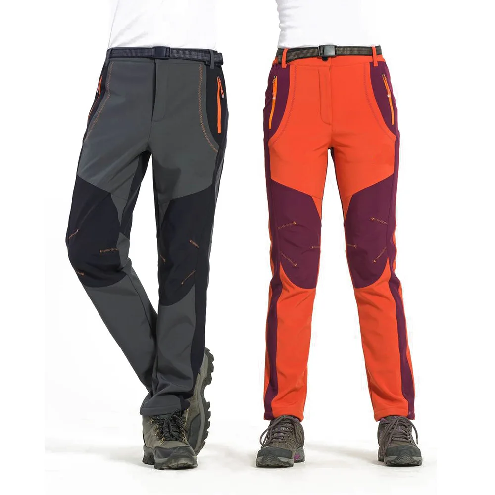 2018 Soft shell WOMEN Waterproof Windproof Pants Sk Fleece Trousers regular zipper fly military full length | Женская одежда