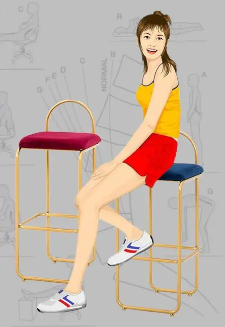 Скандинавский барный стул современный минималистичный легкий роскошный высокий стул Металл Кованое железо домашний креативный персональный барный стул