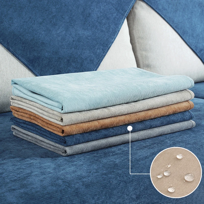 

Waterproof Sofa Cover Towel for Children Pets Sofa Cover Non-slip Pure Color Four Seasons Universal Living Room Sofa Covers 1Pcs