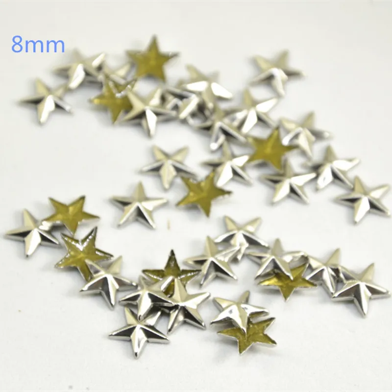 NEW Star Shape Hot fix Rhinestuds Golden Copper Silver For Clothing/shoes/ bags DIY Accessories 8mm 10mm 12MM