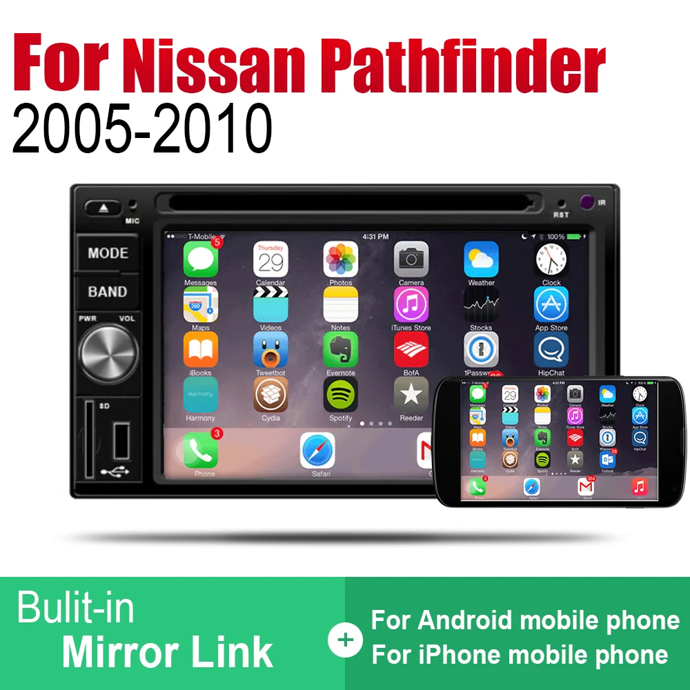 Best For Nissan Pathfinder 2005~2010 Car Android Player DVD GPS Navigation System HD Screen Radio Stereo Integrated Multimedia 4