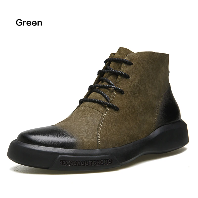 

Martin boots men 2018 autumn new men's fashion non-slip casual boots Chelsea boots leather retro shoes @15